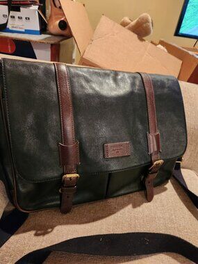 vintage fossil computer bag